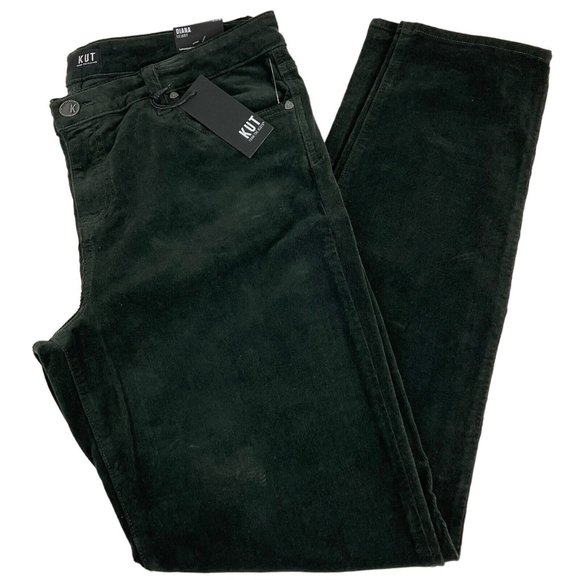 Kut From the Kloth Jeans Women's Size 14 Green Diana Skinny Mid-Rise Denim Nwt - Picture 3 of 13